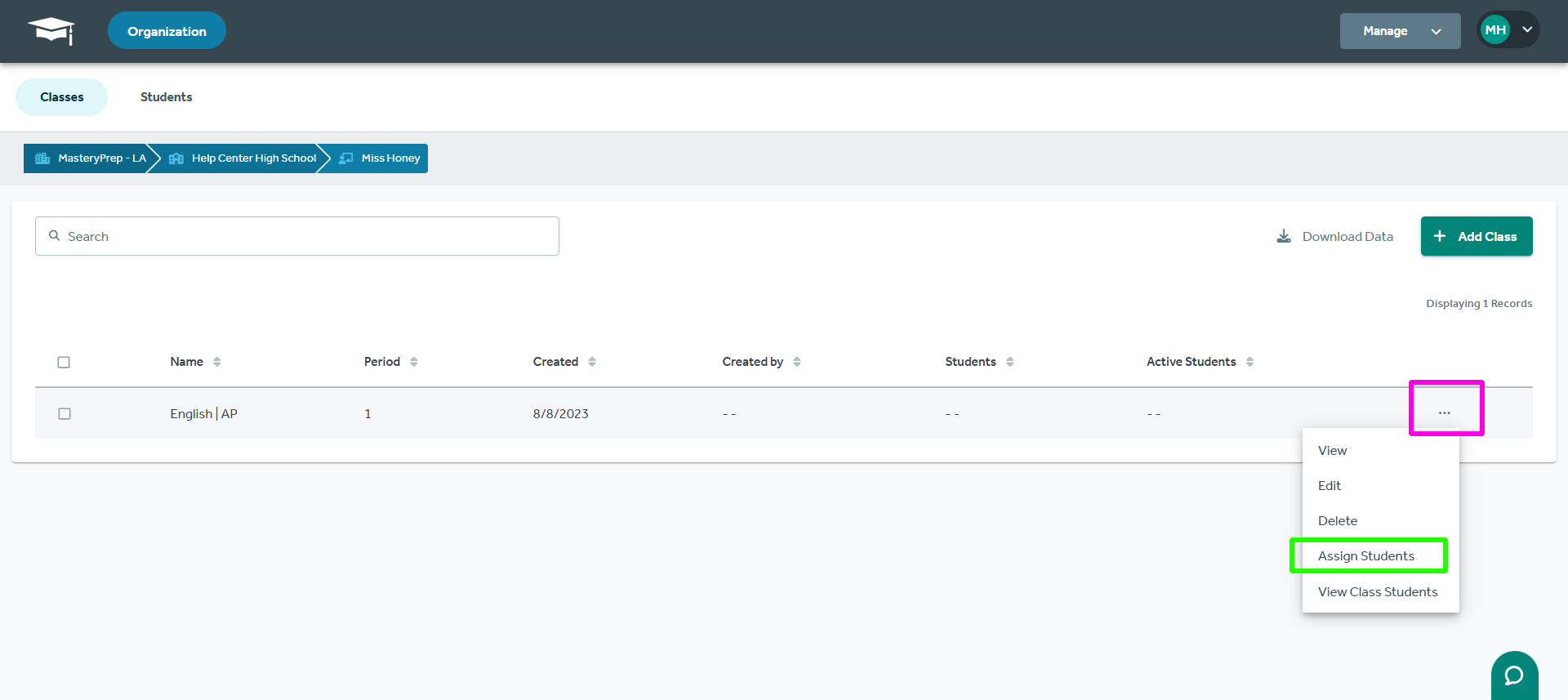 How to Create and Manage Classes on MasteryPrep's Platform – MasteryPrep